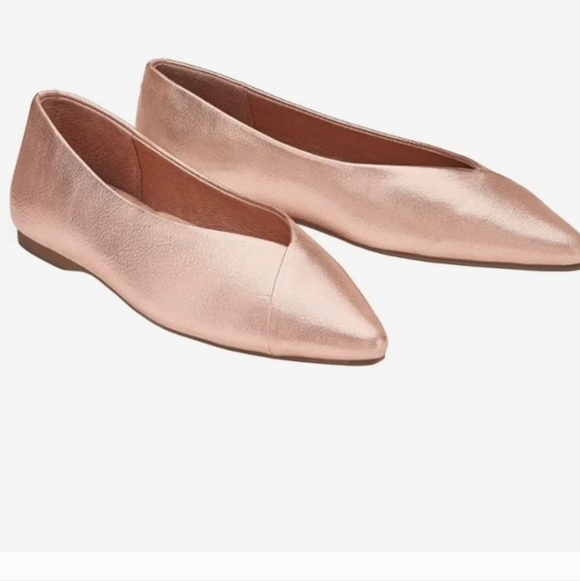 Birdies Shoes - Birdies The Goldfinch Ballet Flats in Rose Gold Size 9